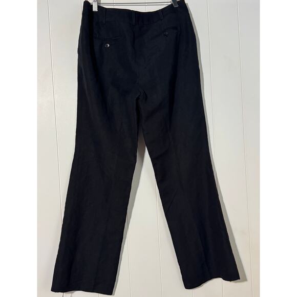 Talbots Heritage · Wide-Leg Trousers · Rayon Linen Blend · Black · 8. Petite - Picture 2 of 9